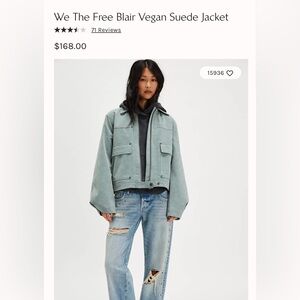 We The Free Blair Vegan Suede Jacket BRAND NEW